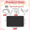 20Pcs ABS Plastic Pearl Pin JEWB-BC0001-15A-2