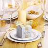 Wedding Paper Candy Gift Packaging Boxes with Polyester Ribbon CON-WH0105-08-6