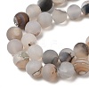 Natural Dendritic Agate Beads Strands G-A248-A04-01-4