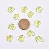 Green Transparent Acrylic Leaf Pendants for Chunky Necklace Jewelry X-DBLA410-9-3