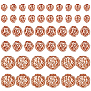 60Pcs 3 Styles Hollow Brass Beads KK-PH0015-09-1
