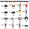 32Pcs 16 Styles Singer Theme PVC Plastic Cabochons FIND-CJ0002-55-2