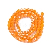 Opaque Solid Color Electroplate Glass Beads Strands EGLA-A039-P4mm-A04-2