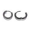 304 Stainless Steel Huggie Hoop Earrings EJEW-F111B-16mm-B-3