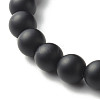 Reiki Crystal Natural Chalcedony Imitation Tourmaline Stretch Bracelets Set for Men Women BJEW-JB06806-02-11