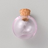 Transparent Glass Bottles Pendants Small DIY Bottles with Cork AJEW-WH0258-748B-01-1
