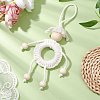 Handmade Macrame Cotton Cord Puppet Pendant Decorations HJEW-JM02656-01-2