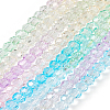 8 Strands 4 Colors Transparent Glass Beads Strands GLAA-TA0001-23-21