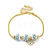 Brass European Bracelets BJEW-C080-01G-03-1