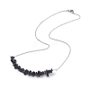 Natural Obsidian Chips Beaded Jewelry Set SJEW-JS01231-01-4
