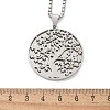 304 Stainless Steel Pendant Necklaces NJEW-Z058-03P-5