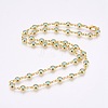 Faceted Glass Link Chain Necklaces NJEW-F230-02G-2