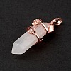 Natural Quartz Crystal Pointed Pendants G-L524-13RG-03-5