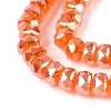 Electroplate Transparent Glass Beads Strands EGLA-N022-05B-C03-3