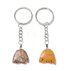 Fish Natural Gemstone Keychain KEYC-G055-02P-2