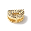 Brass Micro Pave Clear Cubic Zirconia Initial Multi-strand Links KK-S520-01G-04-2