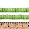 Opaque Solid Color Glass Beads Strands GLAA-N026-3x6mm-07-4