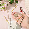 50Pcs 5 Colors Alloy Bookmarks Findings FIND-GL0002-29-3