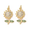 Brass Micro Pave Cubic Zirconia Pendants KK-G415-37G-2