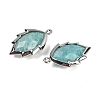 Natural Amazonite Faceted Leaf Pendants G-I375-04P-02-2