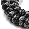 Synthetic Snowflake Obsidian Beads Strands G-D077-E01-03-4