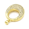 Rack Plating Brass Micro Pave Cubic Zirconia Pendants KK-D359-38G-2