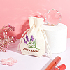Lavender Pattern Embroidery Starter Drawstring Bag Making Kit DIY-WH0308-156-6