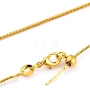 1mm Rack Plating Brass Snake Chain Adjustable Slider Necklaces for Women Men MAK-L044-38G-2