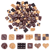 Olycraft 96Pcs 12 Styles Chocolate Opaque Resin Decoden Cabochons RESI-OC0001-52-1