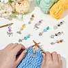 Glass Bead & Alloy Pendants PALLOY-GO00010-3