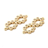 Brass Pave Clear Cubic Zirconia Connetor Charms KK-A180-17G-2