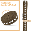 5 Yards Polycotton Jacquard Arrow Ribbon OCOR-WH0078-170B-2