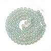 Baking Painted Glass Beads Strands DGLA-Q023-6mm-DB7-2