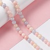 Natural White Jade Imitation Morganite Beads Strands G-I334-04A-4