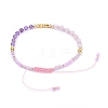 Adjustable Nylon Thread Braided Bead Bracelets BJEW-JB05161-4