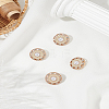 4Pcs 1-Hole Alloy Shank Buttons BUTT-LP0001-70-1