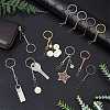 AHADEMAKER 32Pcs 4 Colors Alloy Keychains KEYC-GA0001-10-5