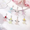 16Pcs 16 Colors Angel Acylic Pendant Decoration HJEW-JM02629-02-2