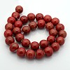 Handmade Fancy Antique Glazed Porcelain Ceramic Round Beads Strands PORC-L019-13mm-08-2