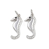 Brass Micro Pave Cubic Zirconia Pendants KK-A269-04B-P-1