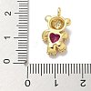 Rack Plating Brass Micro Pave Cubic Zirconia Pendants KK-L224-058G-3