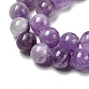 Natural Lavender Amethyst Round Bead Strands G-O134-08-8mm-01-5