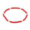 Glass Seed Beads Stretch Bracelets BJEW-JB06294-9