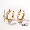 Shiny Hoop Earrings with Micro-inlaid Diamonds EO1753-3-1