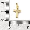 Brass Micro Pave Cubic Zirconia Charms KK-P336-43G-3