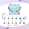 12Pcs 12 Colors Resin Figure of Fish Scale Charms Locking Stitch Markers HJEW-PH01506-3
