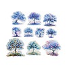 10Pcs 10 Styles Flower Tree Waterproof PET Stickers DIY-G121-03D-2