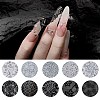 10 Rolls PET Lace Flower Nail Foils Floral Transfer Paper STIC-WH20010-16B-5