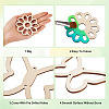  24pcs 12 Styles Unfinished Natural Poplar Wood Filigree Joiners Links WOOD-TA0001-81-12