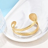 304 Stainless Steel Cuff Bangles for Women BJEW-B108-02G-2